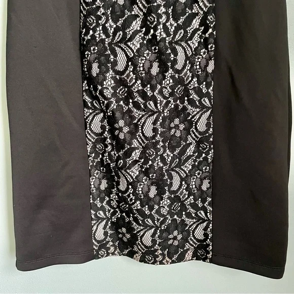 Cynthia Rowley Lace Inset Silhouette Dress Womens 4 Little Black Dress - Picture 11 of 13